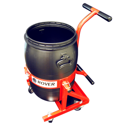ARDEX ROVER rolling barrel cart improves jobsite efficiency