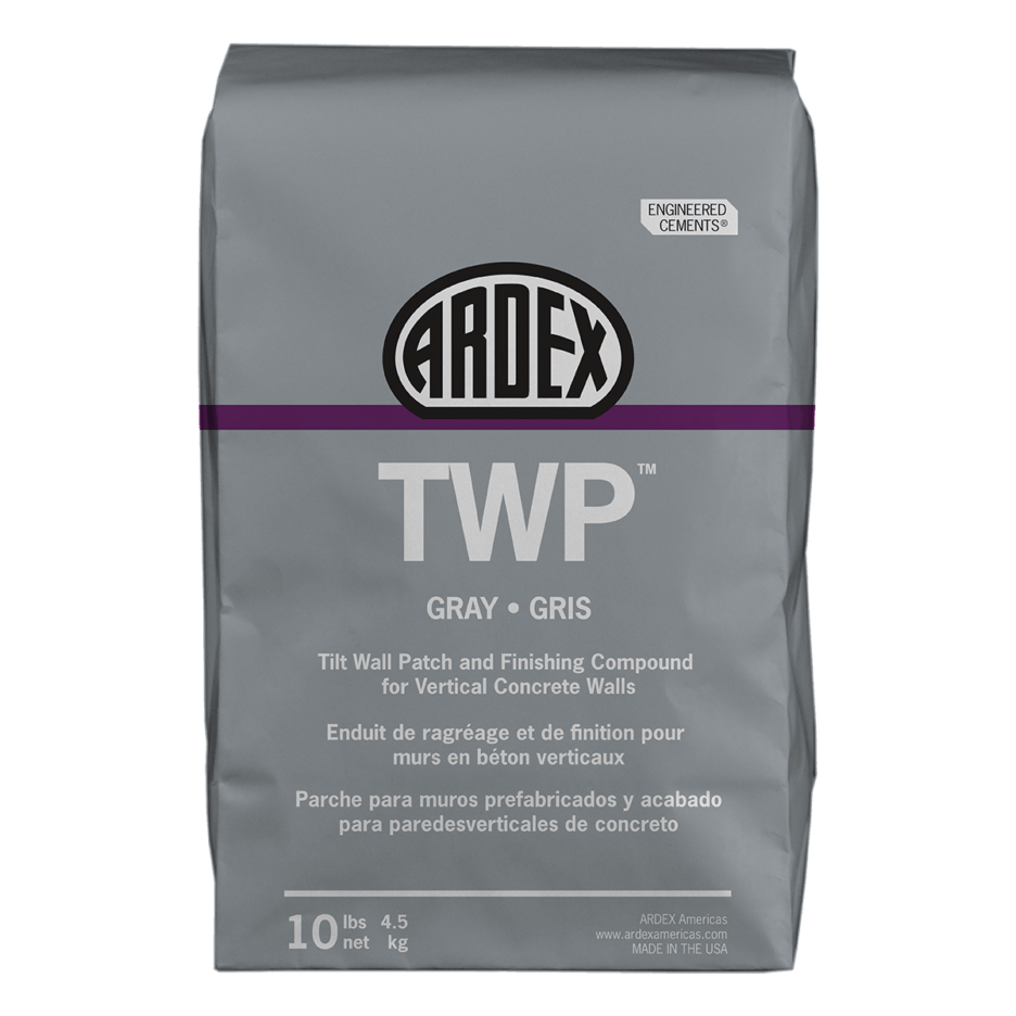 ARDEX TWP Tilt Wall Patch and Finishing Compound for repairing and smoothing vertical concrete and masonry walls