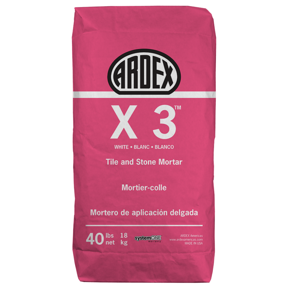ARDEX X 3 tile and stone mortar is easy to mix and apply
