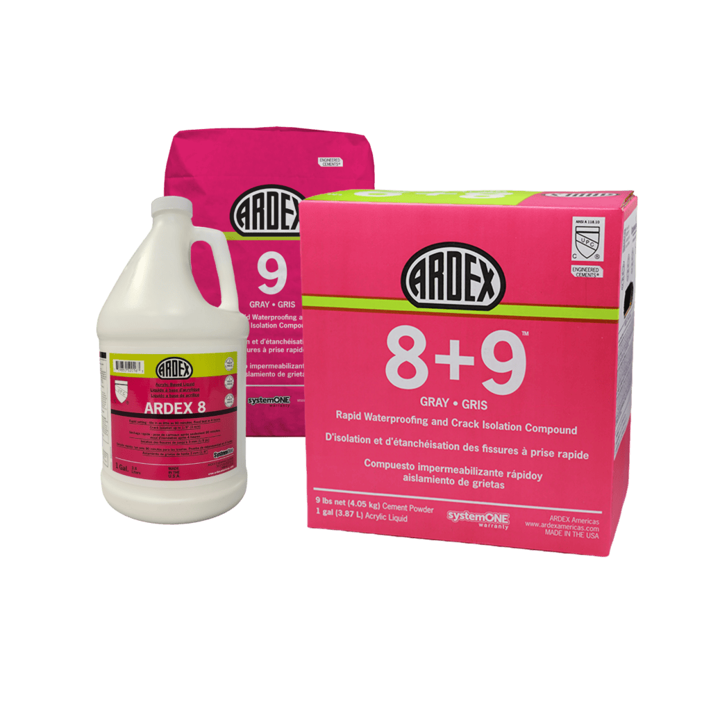 ARDEX 8+9 rapid waterproofing and crack isolation compound for tile and stone installations
