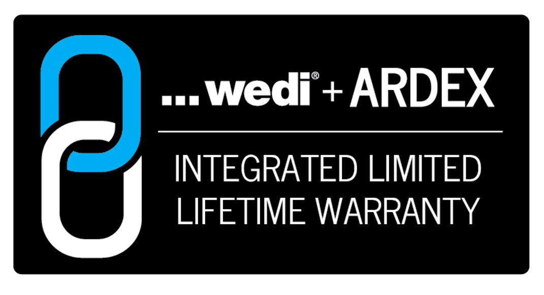 wedi + ARDEX Integrated Limited Lifetime Warranty logo