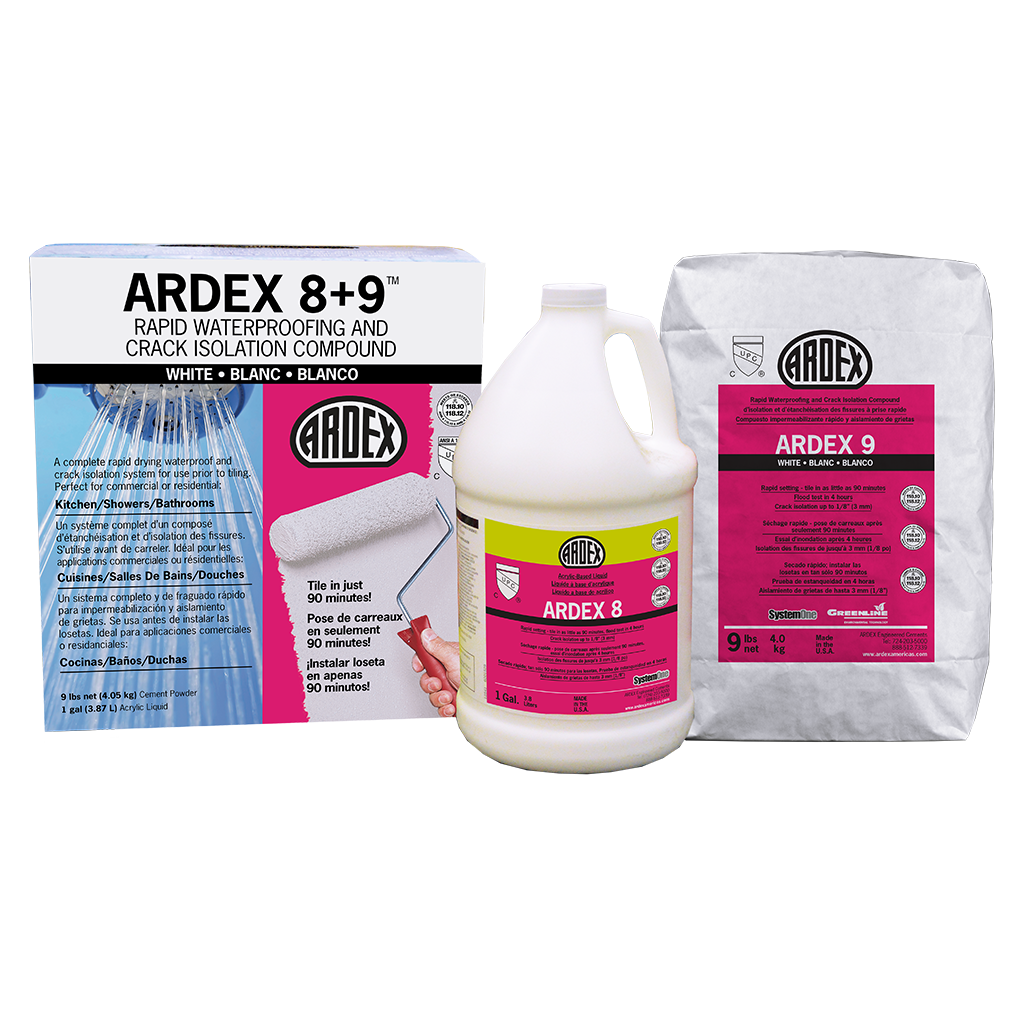 droefheid Draai vast Smeren ARDEX 8+9 rapid waterproofing and crack isolation compound